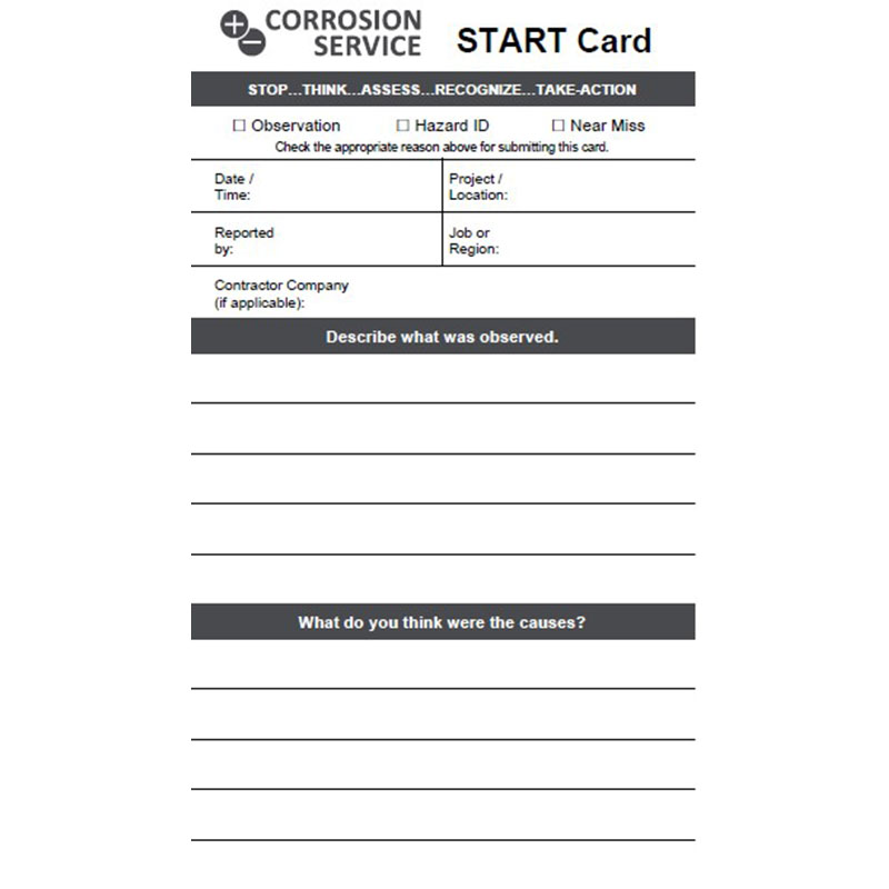 Corrosion Service | START CARDS 3